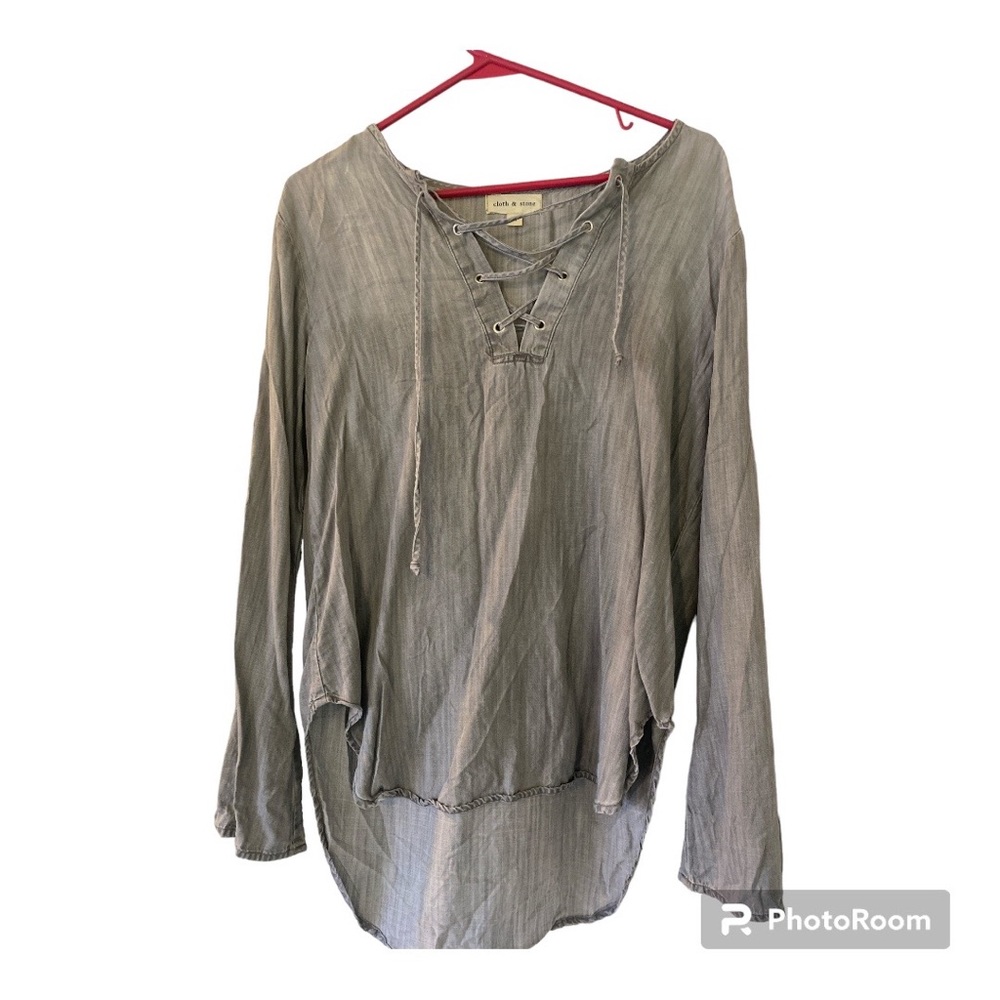 Grey linen top